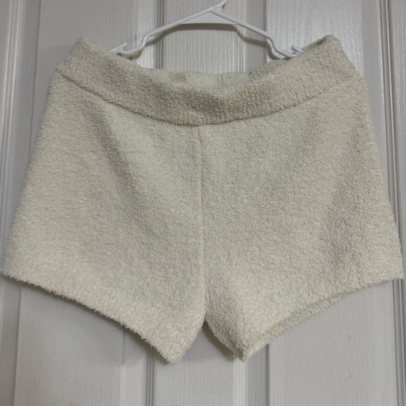 Daily Practice by Anthropologie Sherpa Shorts | Cream Fleece | Size M - Picture 1 of 7